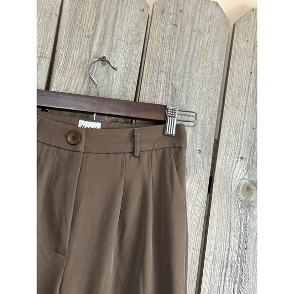 Princess Polly Wide Leg Pants Womens XXS US 2 Brown High Waisted Trouser - Picture 2 of 6